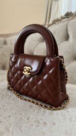 ⁦Chanel Mini Kelly Dark Brown⁩ - الصورة ⁦5⁩